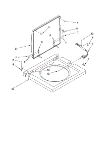 Washer Top And Lid Parts parts for Kenmore Washer Dryer Combo 110.88752798 (11088752798, 110 88752798) from AppliancePartsPros.com