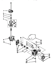 Brake, Clutch, Gearcase, Motor, Pump parts for Kenmore Washer Dryer Combo 110.88762791 (11088762791, 110 88762791) from AppliancePartsPros.com