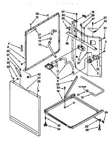 Washer Cabinet parts for Kenmore Washer Dryer Combo 110.88764791 (11088764791, 110 88764791) from AppliancePartsPros.com