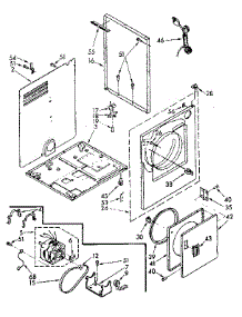 Cabinet Parts parts for Kenmore Dryer 110.88870600 (11088870600, 110 88870600) from AppliancePartsPros.com