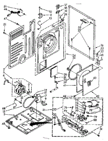 Cabinet Parts parts for Kenmore Dryer 110.89416330 (11089416330, 110 89416330) from AppliancePartsPros.com