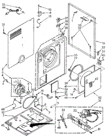 Cabinet parts for Kenmore Dryer 110.89419810 (11089419810, 110 89419810) from AppliancePartsPros.com
