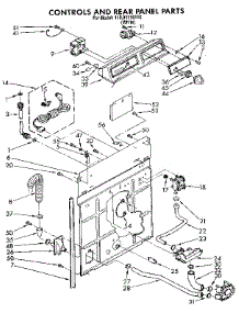 Controls And Rear Panel parts for Kenmore Washer 110.91110110 (11091110110, 110 91110110) from AppliancePartsPros.com