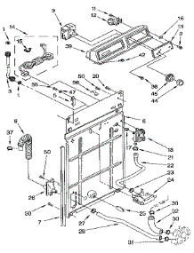 Control And Rear Panel parts for Kenmore Washer 110.91210100 (11091210100, 110 91210100) from AppliancePartsPros.com
