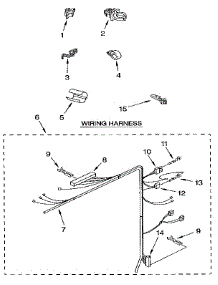 Wiring Harness parts for Kenmore Washer 110.91220100 (11091220100, 110 91220100) from AppliancePartsPros.com