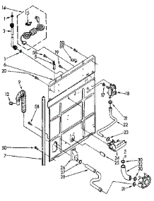 Rear Panel parts for Kenmore Washer 110.91263600 (11091263600, 110 91263600) from AppliancePartsPros.com