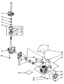 Brake, Clutch, Gearcase, Motor And Pump parts for Kenmore Washer 110.91264100 (11091264100, 110 91264100) from AppliancePartsPros.com