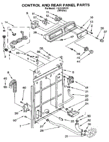 Control And Rear Panel parts for Kenmore Washer 110.91320100 (11091320100, 110 91320100) from AppliancePartsPros.com