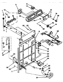 Control And Rear Panel parts for Kenmore Washer 110.91510110 (11091510110, 110 91510110) from AppliancePartsPros.com