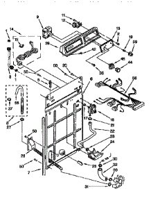 Control And Rear Panel parts for Kenmore Washer 110.91511110 (11091511110, 110 91511110) from AppliancePartsPros.com