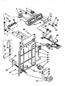 Control & Rear Panel parts for Kenmore Washer 110.91521210 (11091521210, 110 91521210) from AppliancePartsPros.com