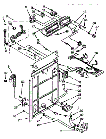 Control And Rear Panel Parts parts for Kenmore Washer 110.91550100 (11091550100, 110 91550100) from AppliancePartsPros.com