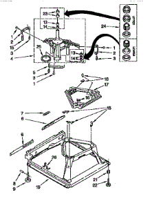Machine Base parts for Kenmore Washer 110.91554110 (11091554110, 110 91554110) from AppliancePartsPros.com