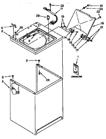 Top And Cabinet Parts parts for Kenmore Washer 110.91564800 (11091564800, 110 91564800) from AppliancePartsPros.com