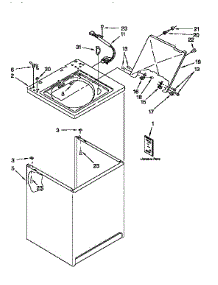 Top And Cabinet parts for Kenmore Washer 110.91564810 (11091564810, 110 91564810) from AppliancePartsPros.com