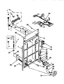 Rear Panel parts for Kenmore Washer 110.91566410 (11091566410, 110 91566410) from AppliancePartsPros.com