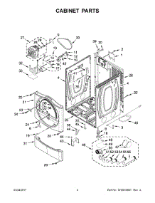 Cabinet Parts parts for Kenmore Dryer 110.91942710 (11091942710, 110 91942710) from AppliancePartsPros.com