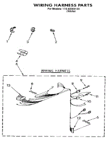 Wiring Harness parts for Kenmore Washer 110.92060120 (11092060120, 110 92060120) from AppliancePartsPros.com