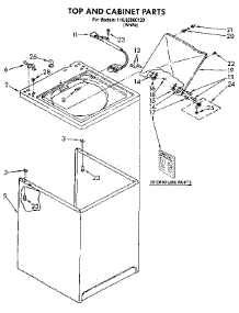 Top And Cabinet parts for Kenmore Washer 110.92060120 (11092060120, 110 92060120) from AppliancePartsPros.com