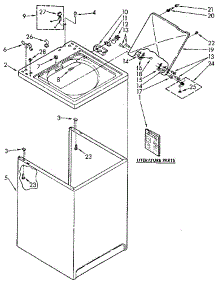 Top And Cabinet parts for Kenmore Washer 110.92071800 (11092071800, 110 92071800) from AppliancePartsPros.com
