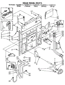 Rear Panel parts for Kenmore Washer 110.92093310 (11092093310, 110 92093310) from AppliancePartsPros.com