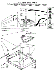 Machine Base parts for Kenmore Washer 110.92093510 (11092093510, 110 92093510) from AppliancePartsPros.com