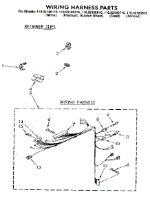 Wiring Harness parts for Kenmore Washer 110.92180110 (11092180110, 110 92180110) from AppliancePartsPros.com