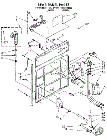 Rear Panel parts for Kenmore Washer 110.92184100 (11092184100, 110 92184100) from AppliancePartsPros.com