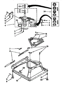 Machine Base parts for Kenmore Washer 110.92273100 (11092273100, 110 92273100) from AppliancePartsPros.com