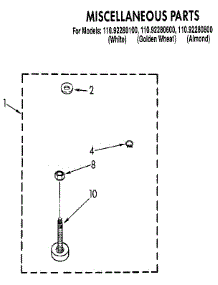 Miscellaneous parts for Kenmore Washer 110.92280600 (11092280600, 110 92280600) from AppliancePartsPros.com