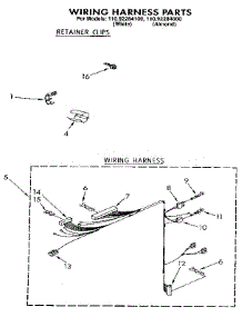 Wiring Harness parts for Kenmore Washer 110.92284100 (11092284100, 110 92284100) from AppliancePartsPros.com