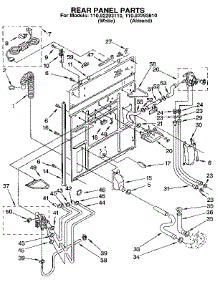 Rear Panel parts for Kenmore Washer 110.92293810 (11092293810, 110 92293810) from AppliancePartsPros.com