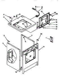 Top And Cabinet parts for Kenmore Washer 110.92370200 (11092370200, 110 92370200) from AppliancePartsPros.com