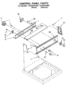 Control Panel parts for Kenmore Washer 110.92375100 (11092375100, 110 92375100) from AppliancePartsPros.com