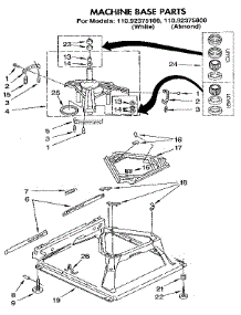 Machine Base parts for Kenmore Washer 110.92375800 (11092375800, 110 92375800) from AppliancePartsPros.com