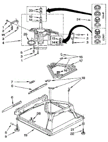 Machine Base parts for Kenmore Washer 110.92418100 (11092418100, 110 92418100) from AppliancePartsPros.com
