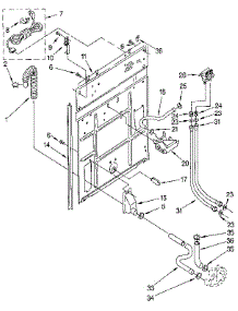 Rear Panel parts for Kenmore Washer 110.92418600 (11092418600, 110 92418600) from AppliancePartsPros.com
