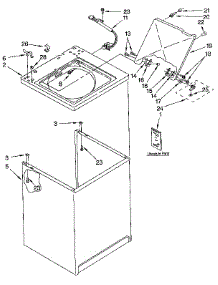 Top And Cabinet parts for Kenmore Washer 110.92428800 (11092428800, 110 92428800) from AppliancePartsPros.com