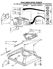 Machine Base parts for Kenmore Washer 110.92429800 (11092429800, 110 92429800) from AppliancePartsPros.com