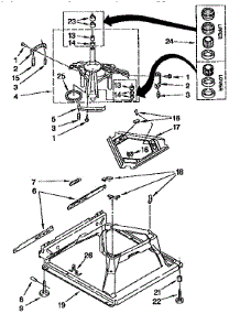 Machine Base parts for Kenmore Washer 110.92490120 (11092490120, 110 92490120) from AppliancePartsPros.com