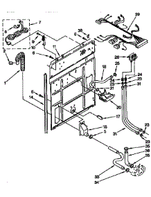 Rear Panel Parts parts for Kenmore Washer 110.92529800 (11092529800, 110 92529800) from AppliancePartsPros.com