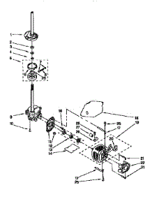 Gearcase, Motor And Pump parts for Kenmore Washer 110.92562200 (11092562200, 110 92562200) from AppliancePartsPros.com