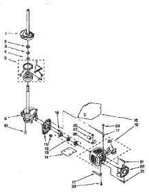 Brake,Clutch,Gearcase,Motor,Pump parts for Kenmore Washer 110.92577210 (11092577210, 110 92577210) from AppliancePartsPros.com