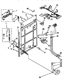 Rear Panel parts for Kenmore Washer 110.92580900 (11092580900, 110 92580900) from AppliancePartsPros.com
