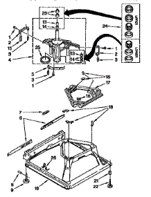 Machine Base parts for Kenmore Washer 110.92582110 (11092582110, 110 92582110) from AppliancePartsPros.com