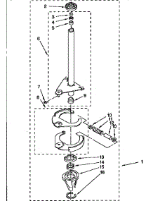 Brake And Drive Tube parts for Kenmore Washer 110.92582420 (11092582420, 110 92582420) from AppliancePartsPros.com