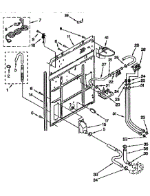 Rear Panel parts for Kenmore Washer 110.92583800 (11092583800, 110 92583800) from AppliancePartsPros.com
