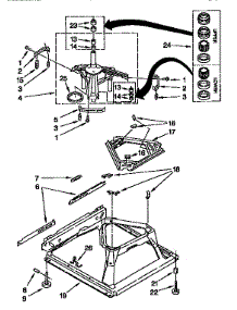 Machine Base parts for Kenmore Washer 110.92586400 (11092586400, 110 92586400) from AppliancePartsPros.com