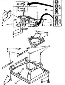 Machine Base parts for Kenmore Washer 110.92590810 (11092590810, 110 92590810) from AppliancePartsPros.com