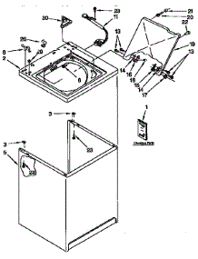 Top And Cabinet Parts parts for Kenmore Washer 110.92591400 (11092591400, 110 92591400) from AppliancePartsPros.com